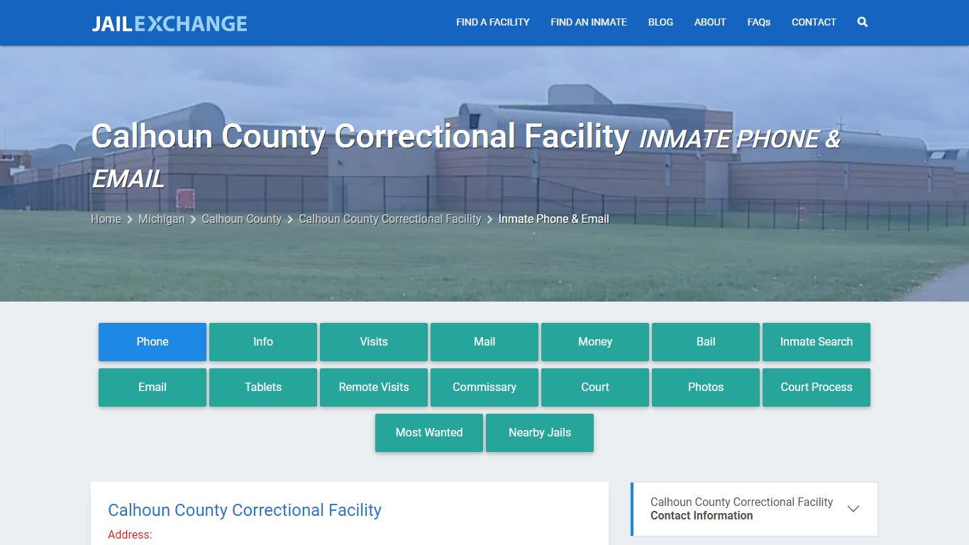 Inmate Phone - Calhoun County Correctional Facility, MI - Jail Exchange